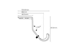 Speedy 28mm Ceiling Top Fix Bracket Chrome - Thumbnail 2