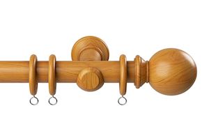 Speedy Woodland 28mm Antique Pine Wooden Curtain Pole - Thumbnail 1