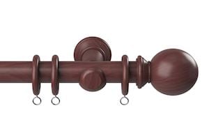 Speedy Woodland 28mm Dark Oak Wooden Curtain Pole - Thumbnail 1