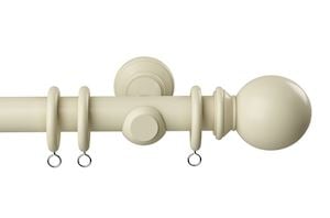 Speedy Woodland 28mm Cream Wooden Curtain Pole - Thumbnail 1