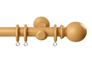 Speedy Woodland 28mm Natural Oak Wooden Curtain Pole - Thumbnail 1