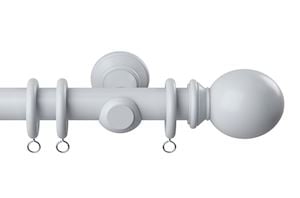 Speedy Woodland 28mm White Wooden Curtain Pole - Thumbnail 1