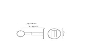 Swish 28mm Ceiling or Wall Fixed Bracket Chrome - Thumbnail 2