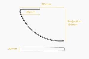 Hallis Arc Warm Grey Metal Curtain Holdback - Thumbnail 2