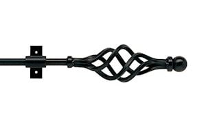 Artisan 12mm Cage Black Wrought Iron Curtain Pole