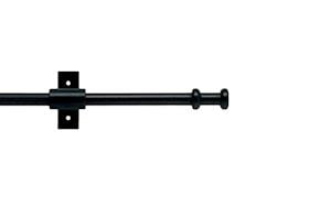 Artisan 12mm Stopper Black Wrought Iron Curtain Pole - Thumbnail 1