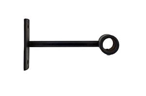 Artisan 12mm Black Wrought Iron Extended Curtain Pole Bracket