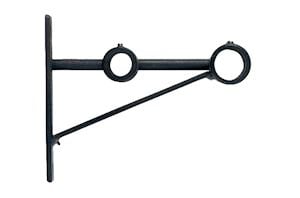 Artisan 16mm Crozier Black Wrought Iron Double Curtain Pole - Thumbnail 4