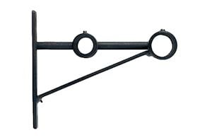 Artisan 16mm Cannon Black Wrought Iron Double Curtain Pole - Thumbnail 4