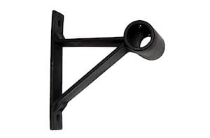 Artisan 16mm Curl Black Wrought Iron 3 Sided Bay Window Pole - Thumbnail 4