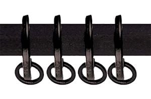 Artisan 16mm Stopper Black Wrought Iron Double Curtain Pole - Thumbnail 2