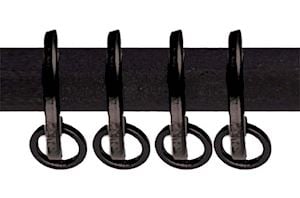 Artisan 12mm Curl Black Wrought Iron Curtain Pole - Thumbnail 2