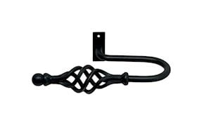 Artisan Cage Black Wrought Iron Curtain Holdback