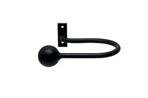 Artisan Cannon Black Wrought Iron Curtain Holdback