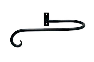 Artisan Curl Black Wrought Iron Curtain Holdback