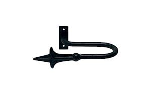 Artisan Spear Black Wrought Iron Holdback