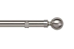 Speedy 28mm Ball Satin Silver Eyelet Pole - Thumbnail 1