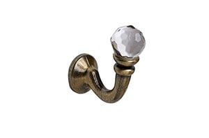 Speedy Crystal Palma Tie Back Hooks Antique Brass