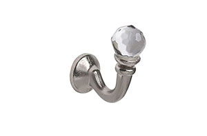 Speedy Crystal Palma Satin Silver Tie Back Hooks