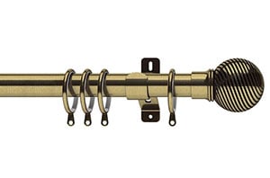 Swish 35mm Elements Curzon Antique Brass Metal Curtain Pole
