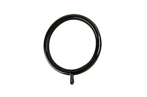 Rolls Galleria Metals 35mm Black Nickel Ribbed Ball Curtain Pole - Thumbnail 4