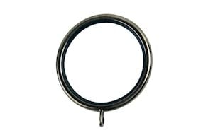 Rolls Galleria 50mm Brushed Silver Lined Curtain Pole Rings - Thumbnail 1