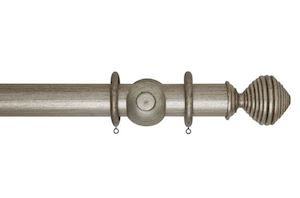 Rolls 35mm Museum Dune Wooden Curtain Pole Antique Silver