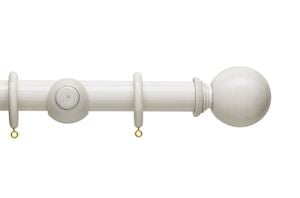 Hallis 35mm Origins Ball Chalk Stone Wooden Curtain Pole - Thumbnail 1