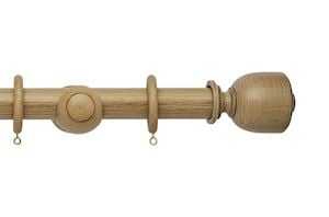 Hallis 35mm Origins Tulip Urn Shale Wooden Curtain Pole