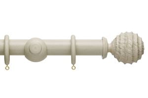 Hallis 35mm Origins Fossil Ball Limestone Wooden Curtain Pole - Thumbnail 1