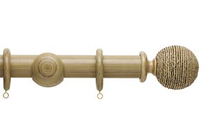 Hallis 35mm Origins Twine Shale Wooden Curtain Pole