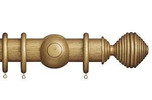 Rolls 45mm Museum Dune Wooden Curtain Pole Antique Gilt