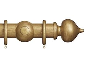 Rolls 45mm Museum Florence Wooden Curtain Pole Antique Gilt