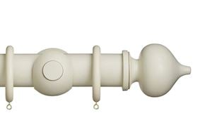 Rolls 45mm Museum Florence Wooden Curtain Pole Antique White