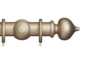 Rolls 45mm Museum Florence Wooden Curtain Pole Satin Oyster