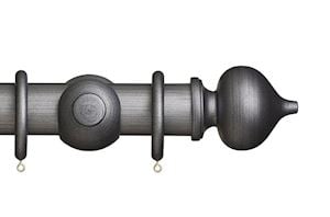 Rolls 45mm Museum Florence Wooden Curtain Pole Satin Pewter - Thumbnail 1