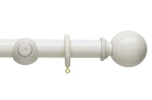 Hallis 45mm Origins Ball Chalk Stone Wooden Curtain Pole - Thumbnail 1