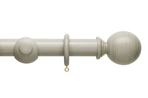 Hallis 45mm Origins Ball Flint Grey Wooden Curtain Pole