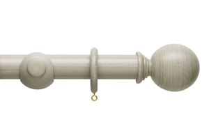 Hallis 45mm Origins Ball Flint Grey Wooden Curtain Pole - Thumbnail 1