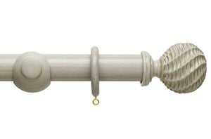 Hallis 45mm Origins Ammonite Flint Grey Wooden Curtain Pole