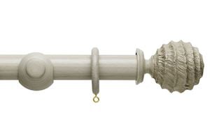 Hallis 45mm Origins Fossil Ball Flint Grey Wooden Curtain Pole - Thumbnail 1