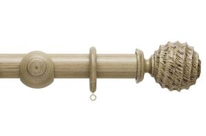 Hallis 45mm Origins Fossil Ball Quarry Stone Wooden Curtain Pole