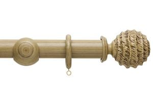 Hallis 45mm Origins Fossil Ball Shale Wooden Curtain Pole - Thumbnail 1