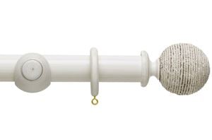 Hallis 45mm Origins Twine Chalk Stone Wooden Curtain Pole - Thumbnail 1