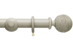 Hallis 45mm Origins Twine Flint Grey Wooden Curtain Pole