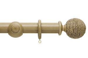 Hallis 45mm Origins Twine Shale Wooden Curtain Pole - Thumbnail 1