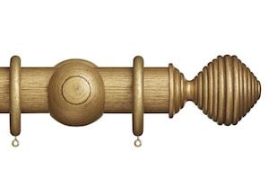 Rolls 55mm Museum Dune Wooden Curtain Pole Antique Gilt