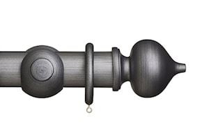 Rolls 55mm Museum Florence Wooden Curtain Pole Satin Pewter - Thumbnail 1