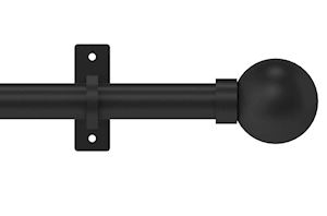 Hallis Arc 25mm Black Ball Eyelet Pole - Thumbnail 1