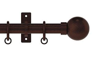 Hallis Arc 25mm Bronze Ball Curtain Pole - Thumbnail 1